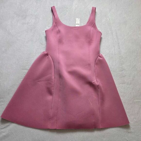 New M Anthropologie x Maeve sleeveless seamed fit & flare mini pink dress - Picture 3 of 10